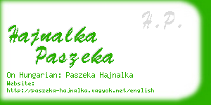 hajnalka paszeka business card